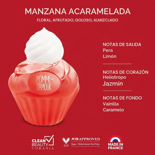 Vista 2 de TUTTI DELICES Candy Apple Gourmand Eau de Toilette para mujer, 1.7 fl oz
