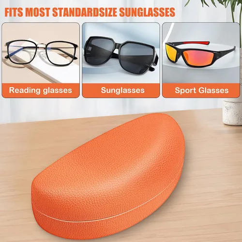 Vista 4 de Funda de cuero extra grande para gafas de sol y gafas de gran
