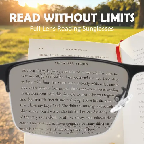 Vista 6 de SKYOAK Paquete de 2 lentes de sol de lectura prémium para hombres con protección UV400 al aire libre, TR90 lectores de sol con lente oscura Lectores