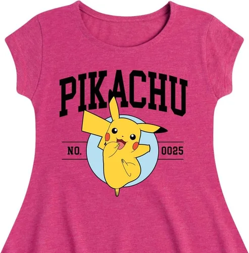 Vista 2 de Hybrid Apparel - Pokémon - Grupo Eevee - Vestido ajustado y acampanado para niñas jóvenes