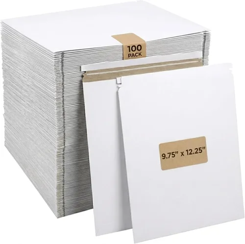 Vista 9 de BOX USA Sobres rígidos de 6 x 8 pulgadas (paquete de 100 unidades), sobres de cartón para fotos, tarjetas de intercambio, impresiones pequeñas, se