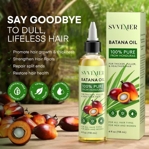Vista 7 de Svvimer Aceite de batana para el crecimiento del cabello, Dr. Sebi 100% puro y crudo de Honduras, orgánico y natural, promueve el grosor del cabello