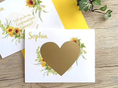 Vista 4 de Tarjeta personalizada para raspar con patrocinador de confirmación Will You Be My Confirmation