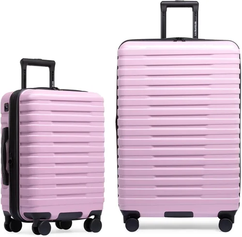 Vista 9 de U.S. Traveler Boren - Maleta de viaje extensible rígida con 8 ruedas giratorias, color negro, juego de 2 piezas