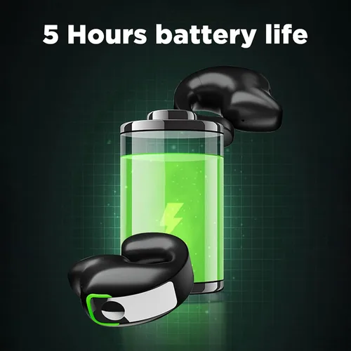 Vista 8 de Auriculares Bluetooth de oreja abierta: auriculares de conducción de aire con auriculares de clip y estuche de carga para correr y entrenar