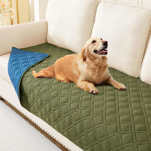 Vista 107 de hyha - Manta impermeable para cama de perro, mantas suaves para mascotas, funda impermeable para sofá para perros, fundas reversibles lavables