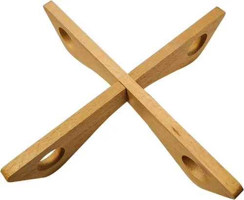 Vista 3 de ZhenSanHuan - Salvamanteles de madera reversible para ollas desmontable
