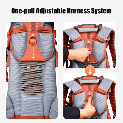 Vista 4 de Mochila portabebés, mochila de senderismo para niños pequeños con sombrilla Naranja