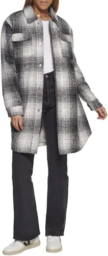Vista 2 de Levi's Chaqueta larga con forro de sherpa de mezcla de lana para mujer