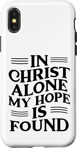 Vista 4 de iPhone 14 En Cristo Solo Mi Esperanza Se Encontró - Funda Inspiradora Cristiana