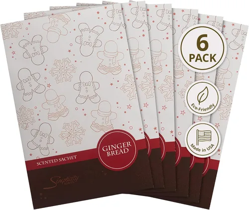 Vista 11 de Simplicity Scents - Paquete de 6 bolsitas perfumadas en barra de canela, otoño e invierno, bolsas perfumadas de larga duración, fragancia