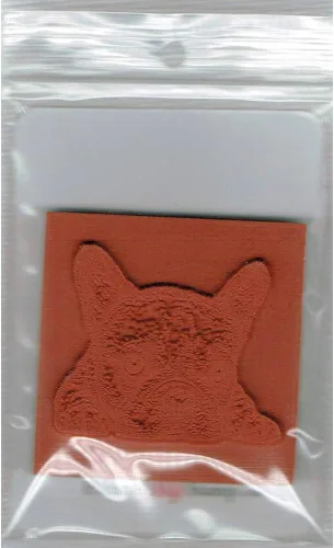 Vista 4 de Deep Red Stamps Sello de goma para bulldog francés, 2.1 x 1.75 pulgadas
