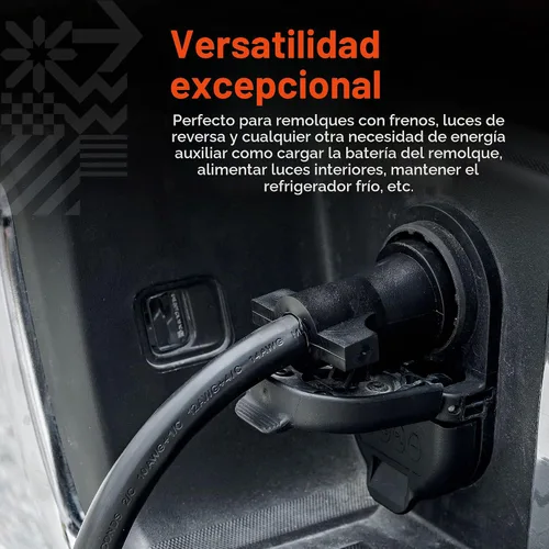Vista 3 de True Mods - Arnés de cableado de adaptador de enchufe de remolque de 7 vías de 8 pies [Cable de cable de remolque de 7 pines]