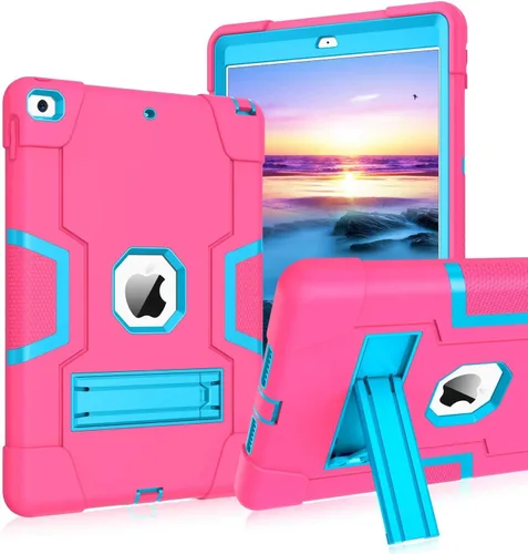Vista 9 de Compatible con iPad de 8ª generación 10.2 2020, iPad de 7ª generación/iPad de 10.2 pulgadas 2019 híbrido de impacto a prueba de caídas Armor Negro