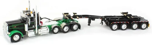 Vista 5 de DCP 1/64 Negro/Verde Peterbilt 389 w/ERMC Hydra-Steer Trailer & Bridge Beam Load 60-1673
