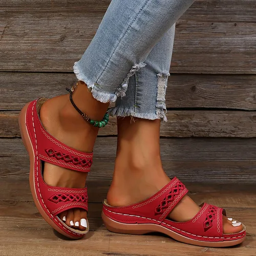 Vista 8 de Sandalias ortopédicas a la moda para mujer, sandalias para caminar con soporte de arco antideslizantes y cómodas, sandalias informales, sandalias