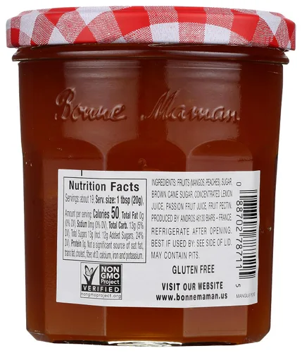 Vista 6 de Bonne Maman Paquete variado de verano (conservas de piña y maracuyá, conservas de mango-melocotón, cuajada de limón), paquete de 3