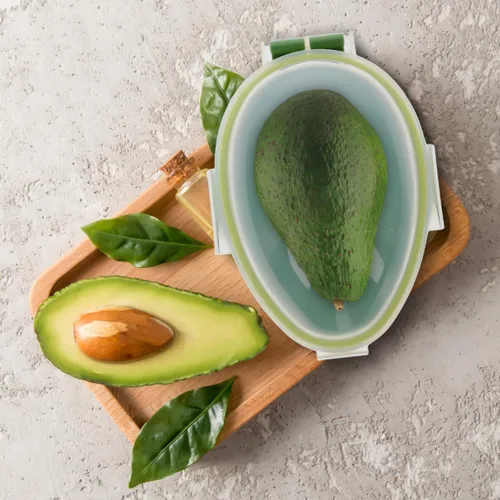 Vista 7 de DOITOOL Aguacate Keeper, contenedor de almacenamiento de aguacates, soporte reutilizable para ahorrador, recipiente de silicona para refrigerador