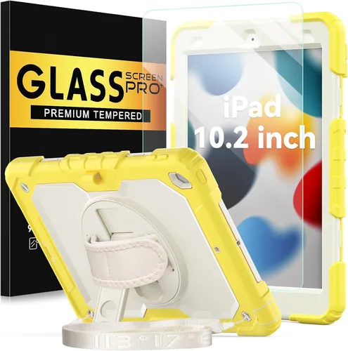 Vista 14 de BLOSOMEET Bonita funda para iPad de 9ª generación 2021 de 10.2 pulgadas con protector de pantalla de vidrio templado y soporte para bolígrafo, funda