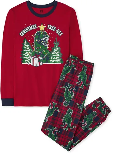 Vista 64 de The Children's Place Pijama de Navidad unisex para bebé, algodón