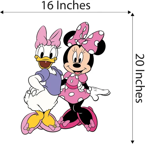 Vista 4 de Minnie y Daisy Linda Decoración de Habitación Mejor Amigos Diseño de Personaje Decoración de Pared Dormitorio Infantil - Tamaño: 16 Pulgadas X 20