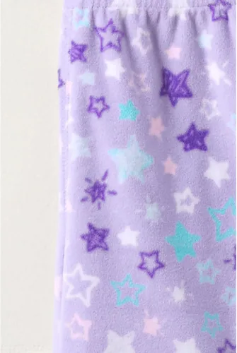 Vista 2 de Lands End Conjunto de pijama de forro polar de manga larga para niños