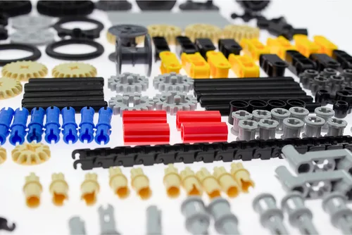 Vista 4 de ASTEM 270PCS Technic-Parts.Gear-Differential-Gearbox-Rack, Pin-Connector Eje Cruz Eje Conector-Pieza-Conjunto de Cadena-Enganche-Pins Conector
