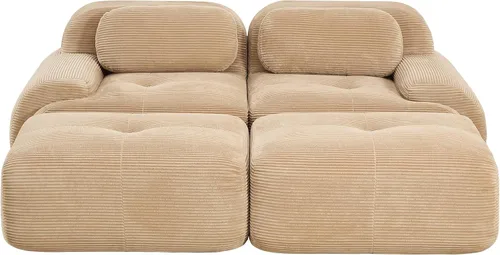 Vista 26 de Sofá comprimido moderno de espuma viscoelástica de 82 pulgadas, sofás seccionales grandes de 2 plazas para sala de estar, sofá modular Cloud que