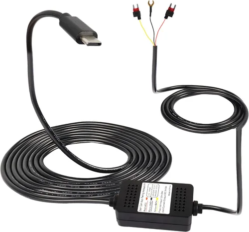 Vista 8 de MEIRIYFA Kit de cable duro Acc para salpicadero, cable micro USB, cable reductor, 12V-24V a DC 5V 3A, cable de alimentación para coche, cámara