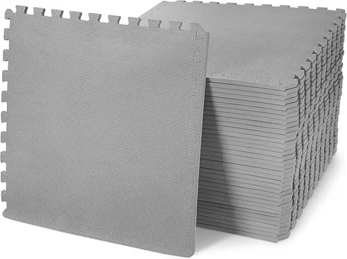 Vista 23 de BalanceFrom Tapete de ejercicio tipo rompecabezas con baldosas entrelazadas de espuma EVA para MMA – Ejercicio – Una pulgada de grosor, 24 pies