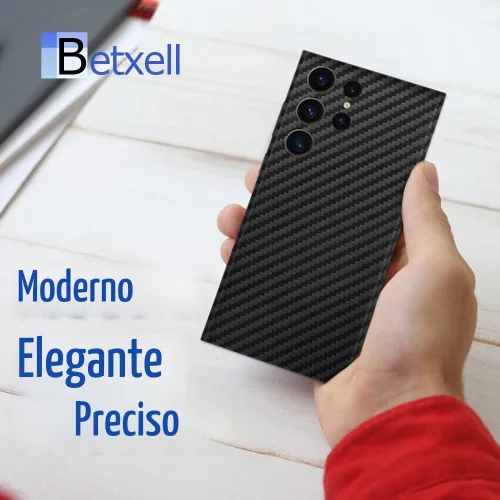 Vista 5 de S23 Ultra Skin Wrap 3M - Película protectora de vinilo de fibra de carbono para Galaxy (piel de envoltura completa)