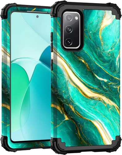 Vista 57 de Hocase Funda para Galaxy S20 FE 5G, Protección resistente a prueba de golpes, goma de silicona suave + parachoques de plástico duro, funda