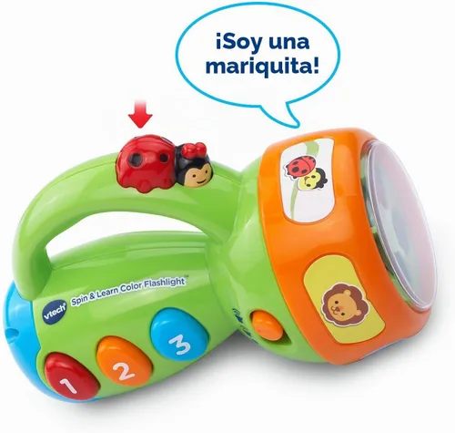 Vista 3 de VTech Spin and Learn Linterna de Color, Verde Lima
