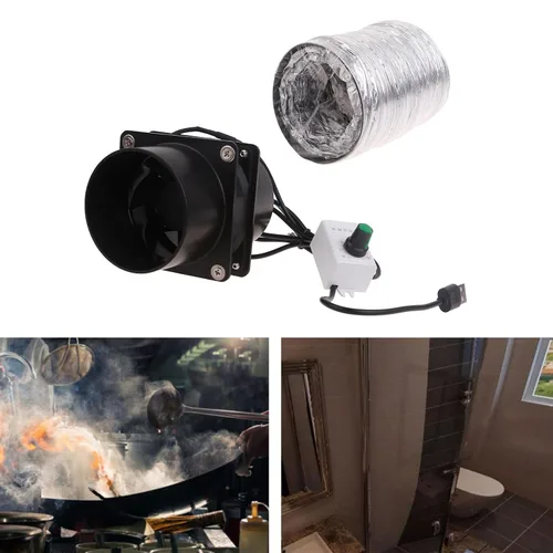 Vista 3 de USB de velocidad ajustable de soldadura de humo extractor de humos ESD ventilador de tubo de tubo Exhuast ventilador con ventilador de ventilación