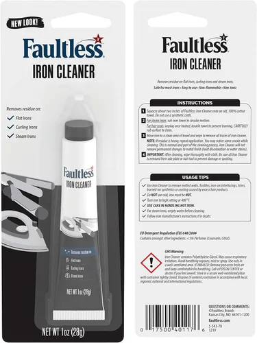 Vista 2 de Faultless Limpiador de plancha caliente, limpiador de plancha a vapor no tóxico, elimina telas derretidas, pegamento, agua dura, depósitos de cal