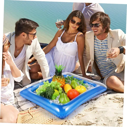 Vista 5 de Barras inflables para servir, bandejas inflables para servir ensaladas, bufé de hielo, soporte para bebidas y alimentos para interiores
