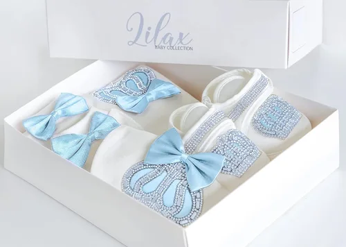 Vista 7 de Lilax Juego de regalo de 4 piezas para bebé recién nacido