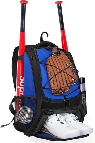 Vista 10 de Goloni Softball bag,Baseball Bag with Shoes Compartment and 2 Bat Holders Gris