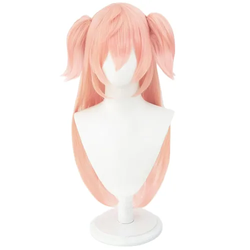 Vista 10 de Peluca para cosplay, disfraz de anime, pelo largo, cabello ondulado negro con flequillo y para mujer, fiesta familiar de Halloween Isolda