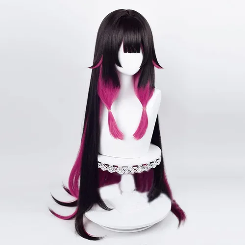 Vista 3 de TO KU TOO YUO Genshin Impact Columbina Cosplay Peluca Genshin Impact Damselette Colombina Fatui Cosplay Pelucas 41.3 in resistente al calor