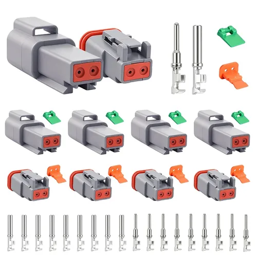 Vista 9 de Kit de conectores a granel DT, conectores de 2P, 3P, 4P, 6P, 8P y 12P, conector de cable impermeable DT de 12 pares, kit de conector de enchufe