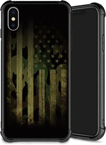 Vista 9 de Funda compatible con iPhone Xs, diseño de plexiglás X para niños y hombres, diseño de lobo malo, a prueba de golpes, antiarañazos, para iPhone X/Xs