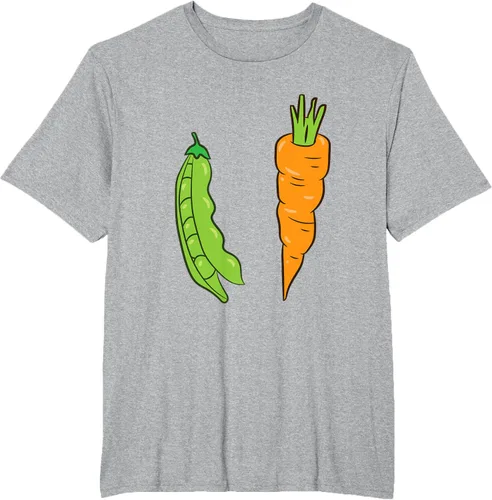 Vista 28 de Camiseta de disfraz de zanahoria con guisantes y zanahorias, Blanco, S