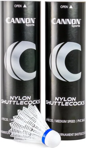 Vista 8 de Cannon Sports Volantes de bádminton – Pájaros de bádminton de nailon de velocidad media – Volantes de plástico duradero para bádminton en interiores