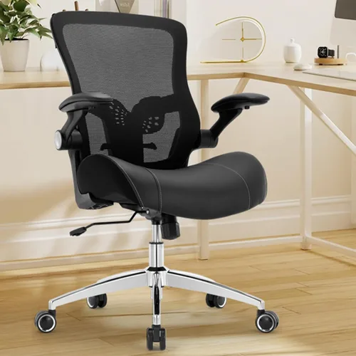 Vista 2 de Silla de oficina ergonómica de escritorio, 400 libras, grande y alta, resistente, cojín de espuma de modelado 3D ancho y suave, silla de escritorio