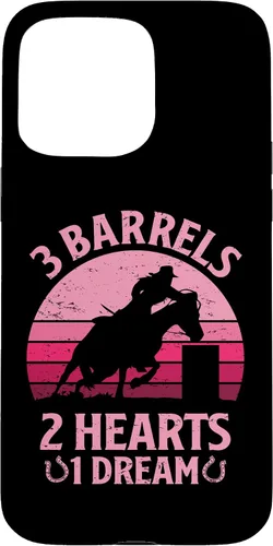Vista 28 de iPhone 16 3 Barrels 2 Hearts 1 Dream Barrel Racer Barrel Racing Rodeo Case
