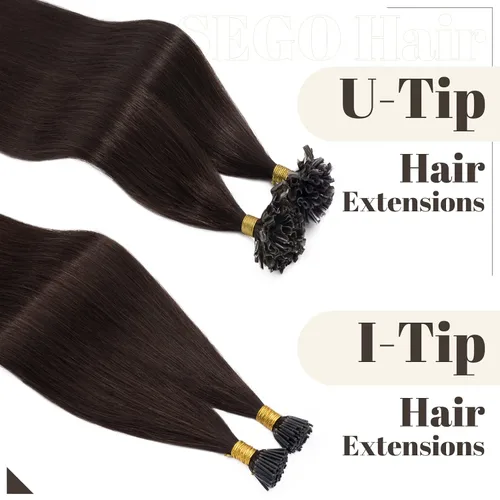 Vista 237 de SEGO Extensiones de cabello humano con micro cuentas, extensiones de cabello humano con micro bucle, lacio, natural, fusión fría, 1.76 oz/paquete