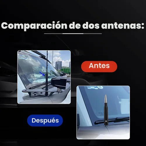 Vista 3 de Miytsya Antena de bala para camión de coche para GM Chevy Silverado 1500 2500 3500 HD Avalanche GMC Sierra 1500 2500 3500 Denali Accesorios
