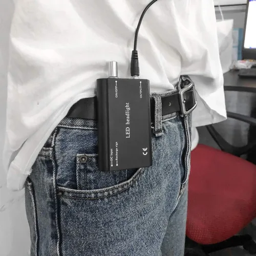 Vista 6 de Global 3.5X lupas de vidrio+5W lámpara de cabeza tipo clip en + caja de aluminio (negro)