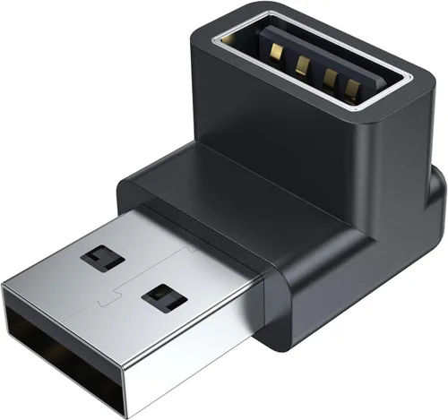 Vista 7 de MOGOOD Adaptador USB A 3.2 de ángulo recto de 90 grados, paquete de 2 Negro